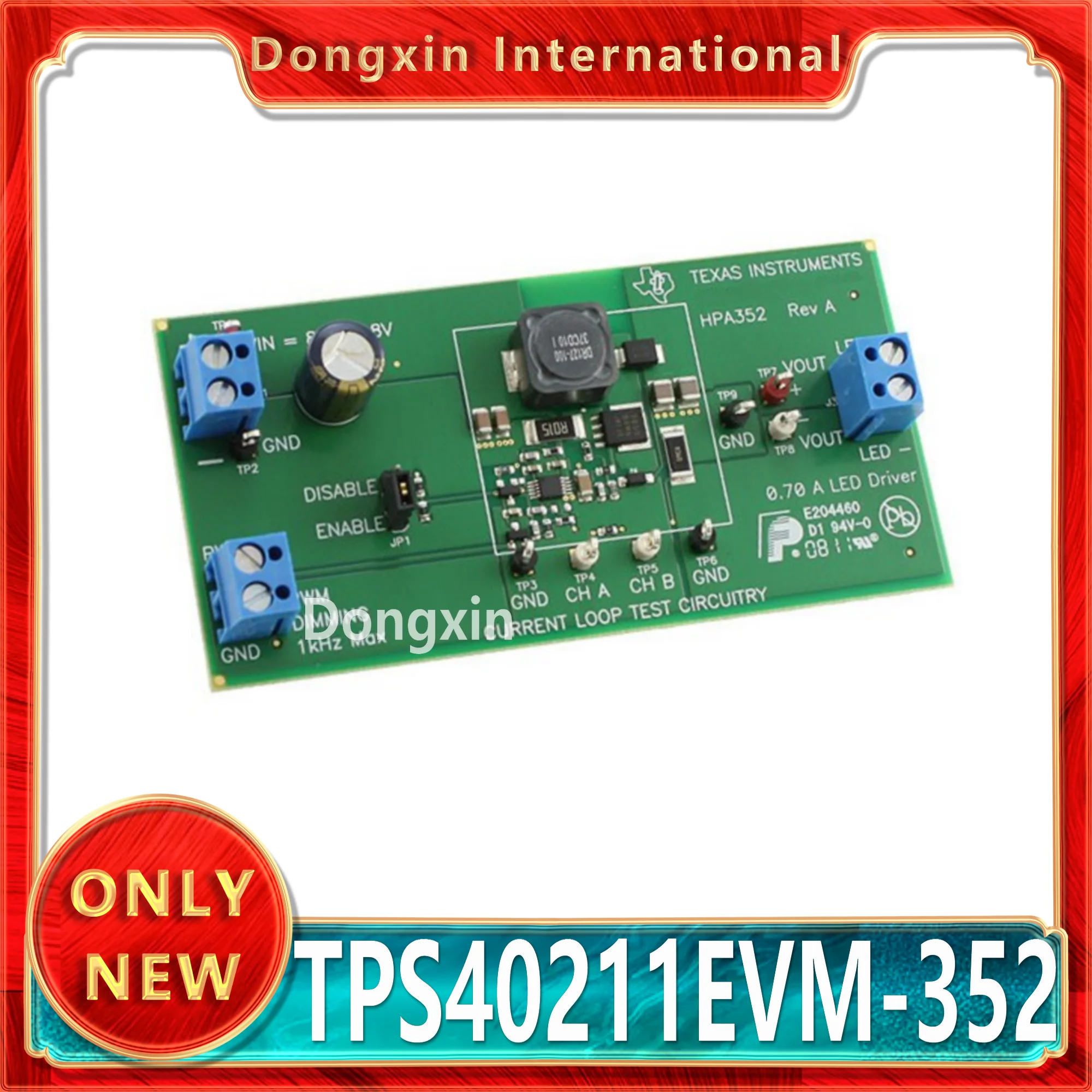 TPS40211EVM-352 8V to 18V Input, 20V to 35V Output, 700-mA Non-Synchronous Boost Current Regulator for LED Drive