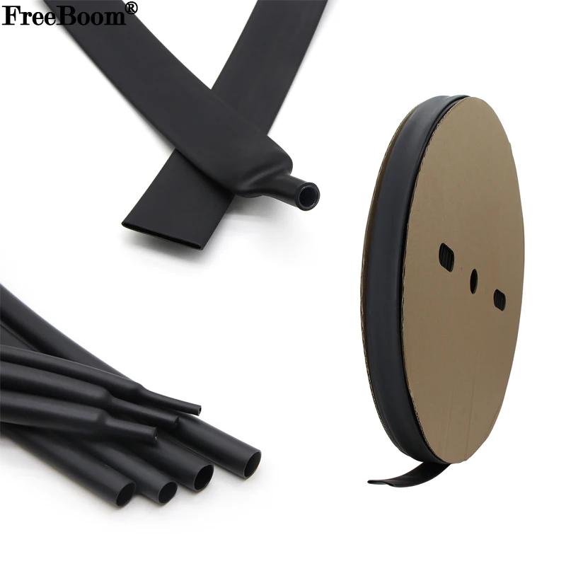 1~20m 3:1 Heat Shrink Tubing With Glue Black 1.6 ~ 50mm Double Wall Adhensive Lined Wire Polyolefin Cable Sleeve Waterproof