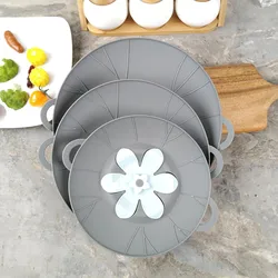 Spill Stopper Silicone Lid Cover Overflow Stopper Lid Cover For Pans Pots Boiling Kitchen Safeguards Multi-Function Tool