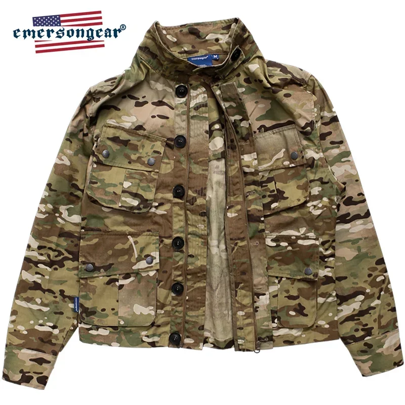 Emersongear-Chaqueta térmica táctica TCU para hombre, etiqueta azul, Vintage, informal, para exteriores, deporte, senderismo, caza, tela de nailon para acampar