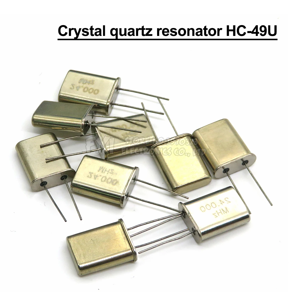 10PCS 49U HC-49U Crystal quartz resonator 1.8432M 2MHZ 2.4576M 4MHZ 6MHZ 7.2M 7.3728M 8MHZ 8.1920M 10M 18.432M 11.0592M 12M 16M