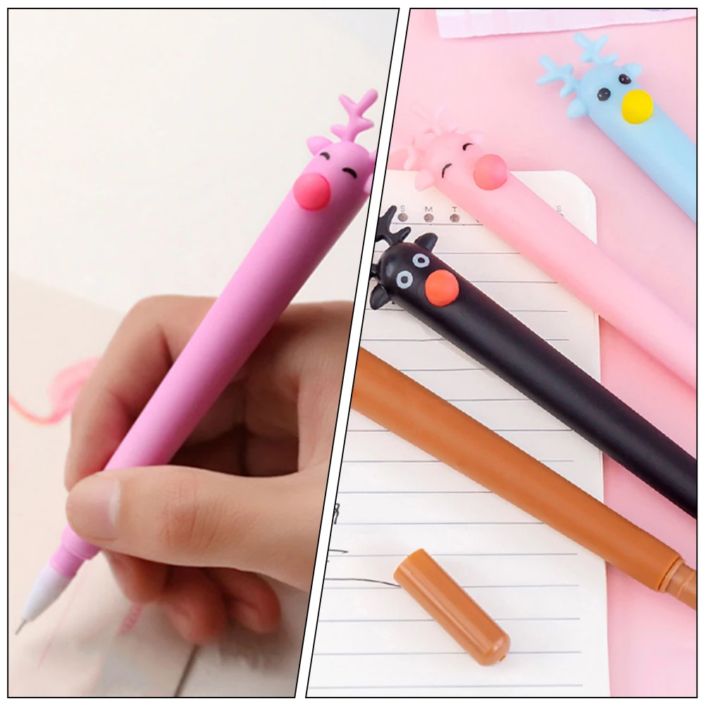

20pcs Portable Gel Smooth Writing For Students Signature Office Stationery Multipurpose Silicone Material Lovely Shaped