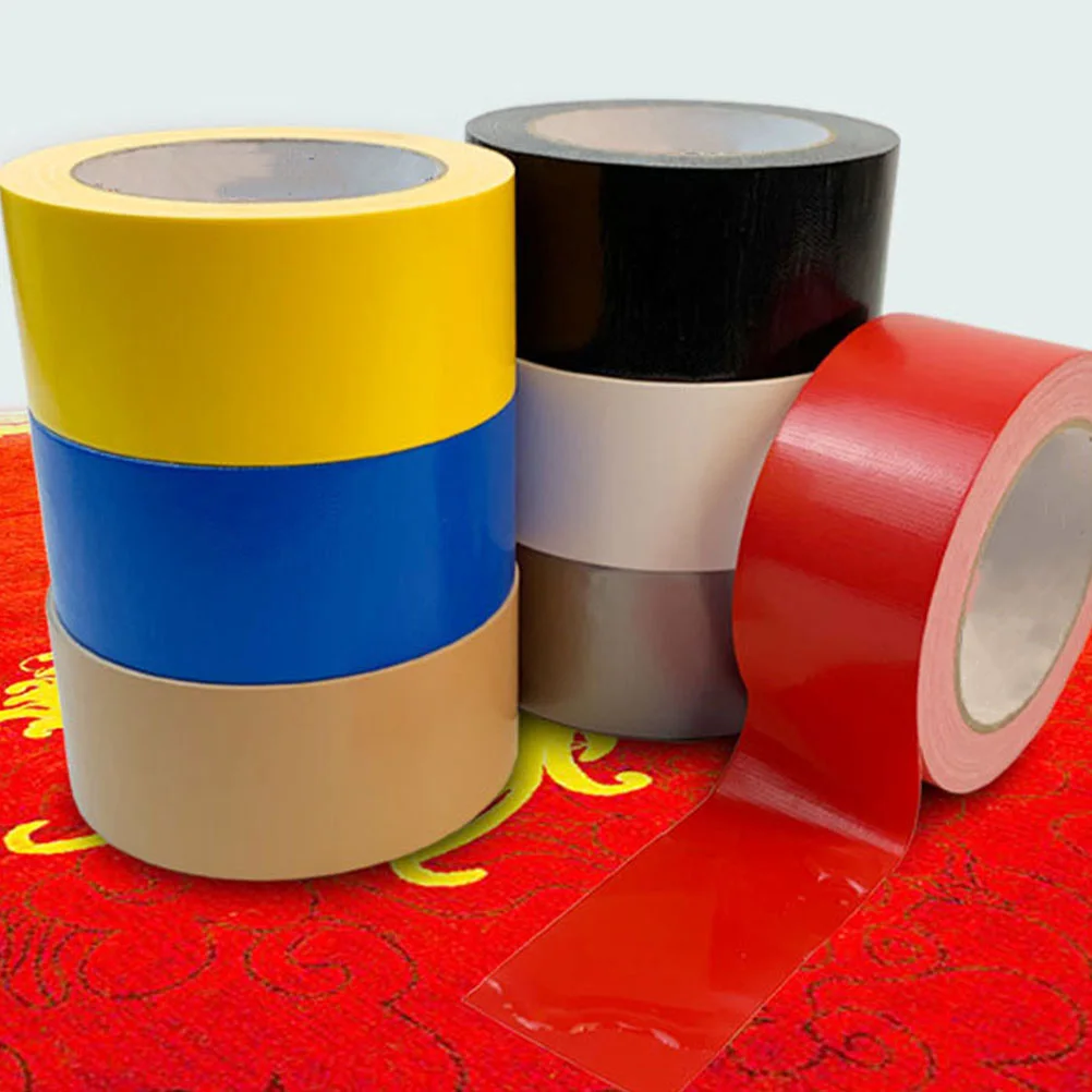 

3 Rolls Colored Duct Tape Single Sided Sealing Packaging Plastic Strong Adhesive Carpet Stitching Repacking Waterproof