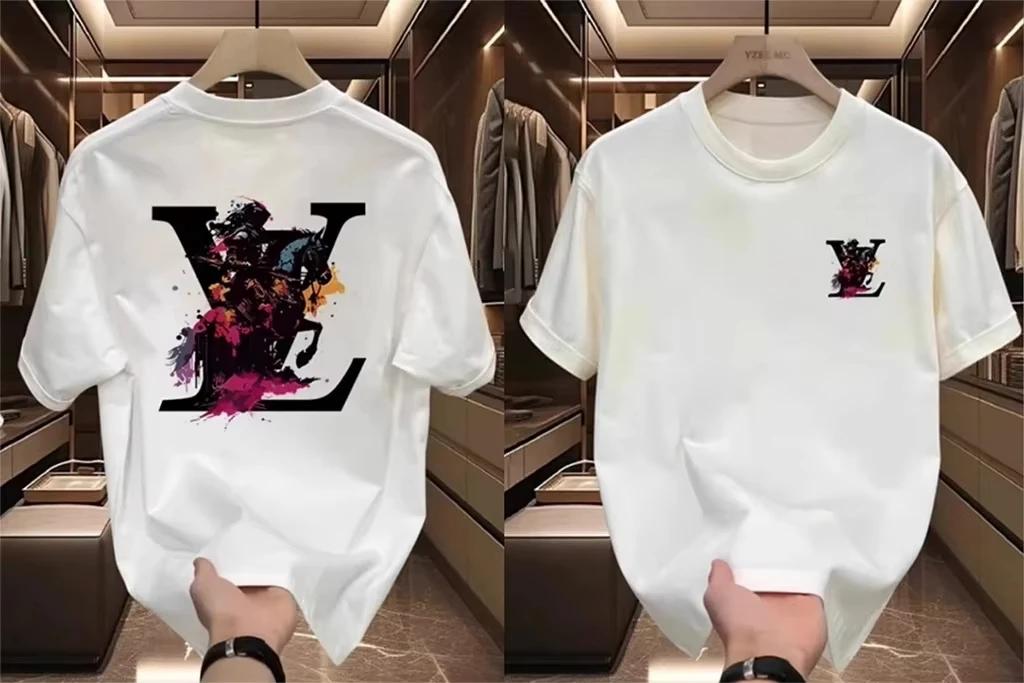 

Модная брендовая футболка в корейском стиле, высококачественная, унисекс, с коротким рукавом, круглым вырезом, принтом, повседневная, для пар