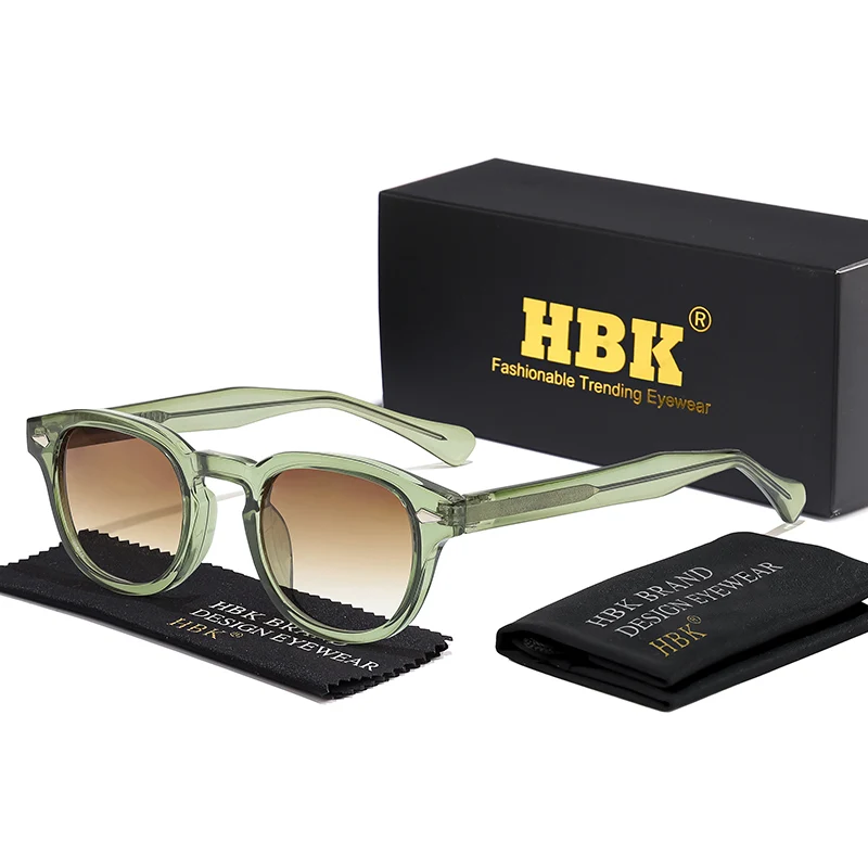 HBK Retro Runde Männer Sonnenbrille Punk Propionsäure Pin Tempel Luxus Sonnenbrille Frauen Sport Freizeit Party Brillen UV400