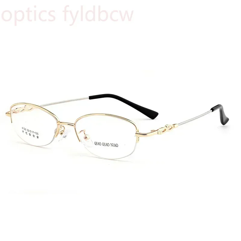 

52mm Super Elastic Memory Titanium Metal Myopia Half-Rim Glasses Frame-Inch Prescription Lenses Additional Purchase Customize