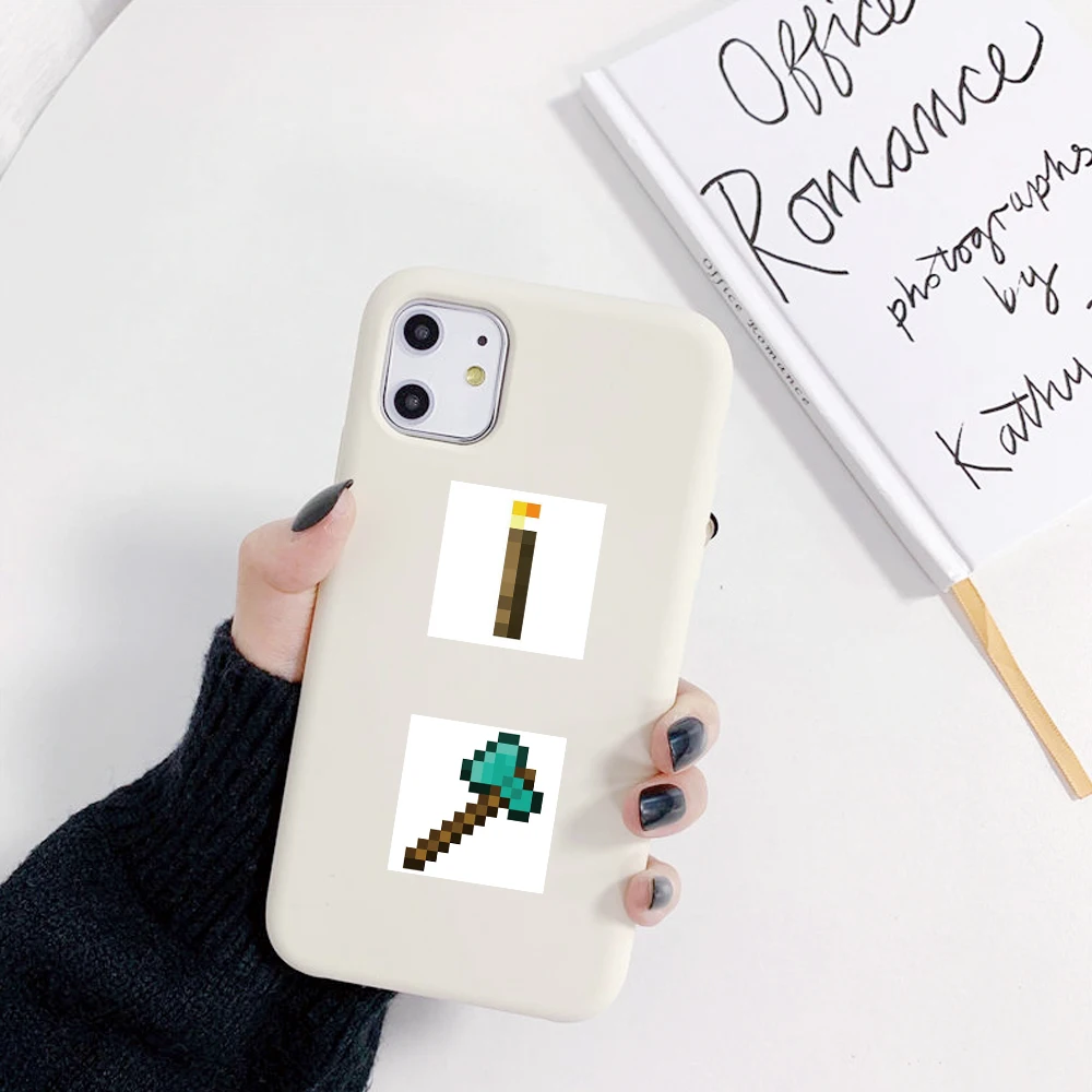 500/1000 قطعة لطيف بكسل لعبة ملصقات لعبة بلدي العالم الشارات للهاتف المحمول حقيبة دفتر سكيت ملصق مضاد للمياه