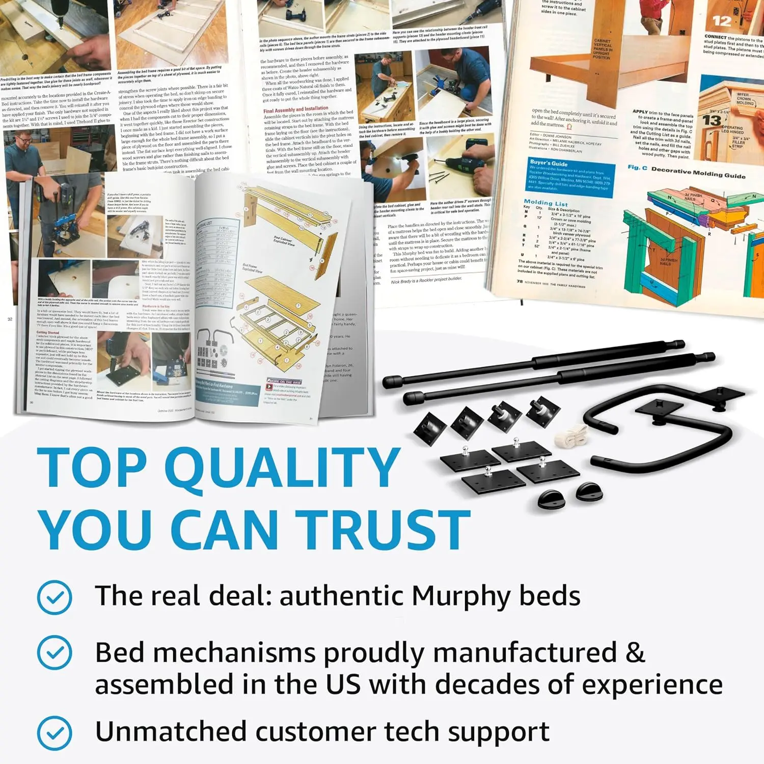 Kit de cama Queen Size Deluxe Murphy, vertical