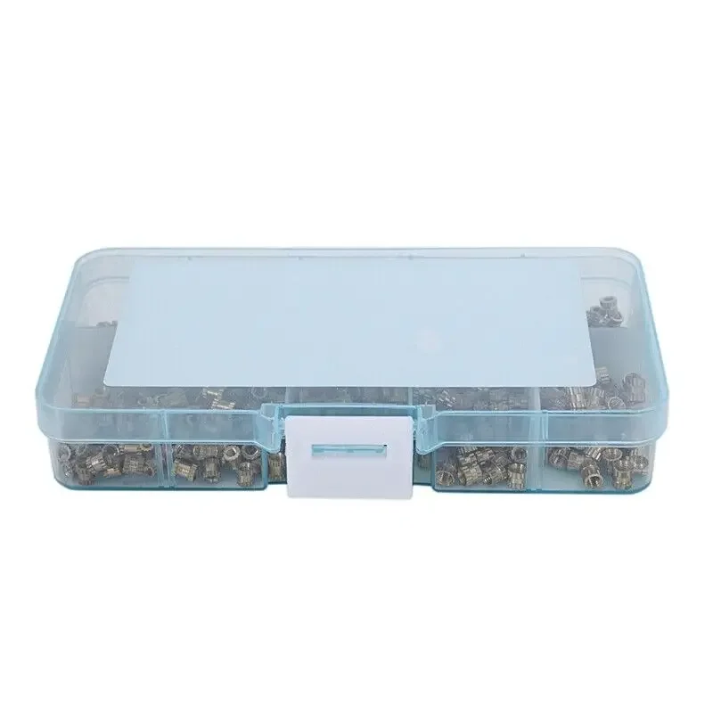 500pcs Knurled Insert Nuts Assortment Kit Wear Resistant Precision Thread Insertion Woodworking Surfaces Hardware Tools