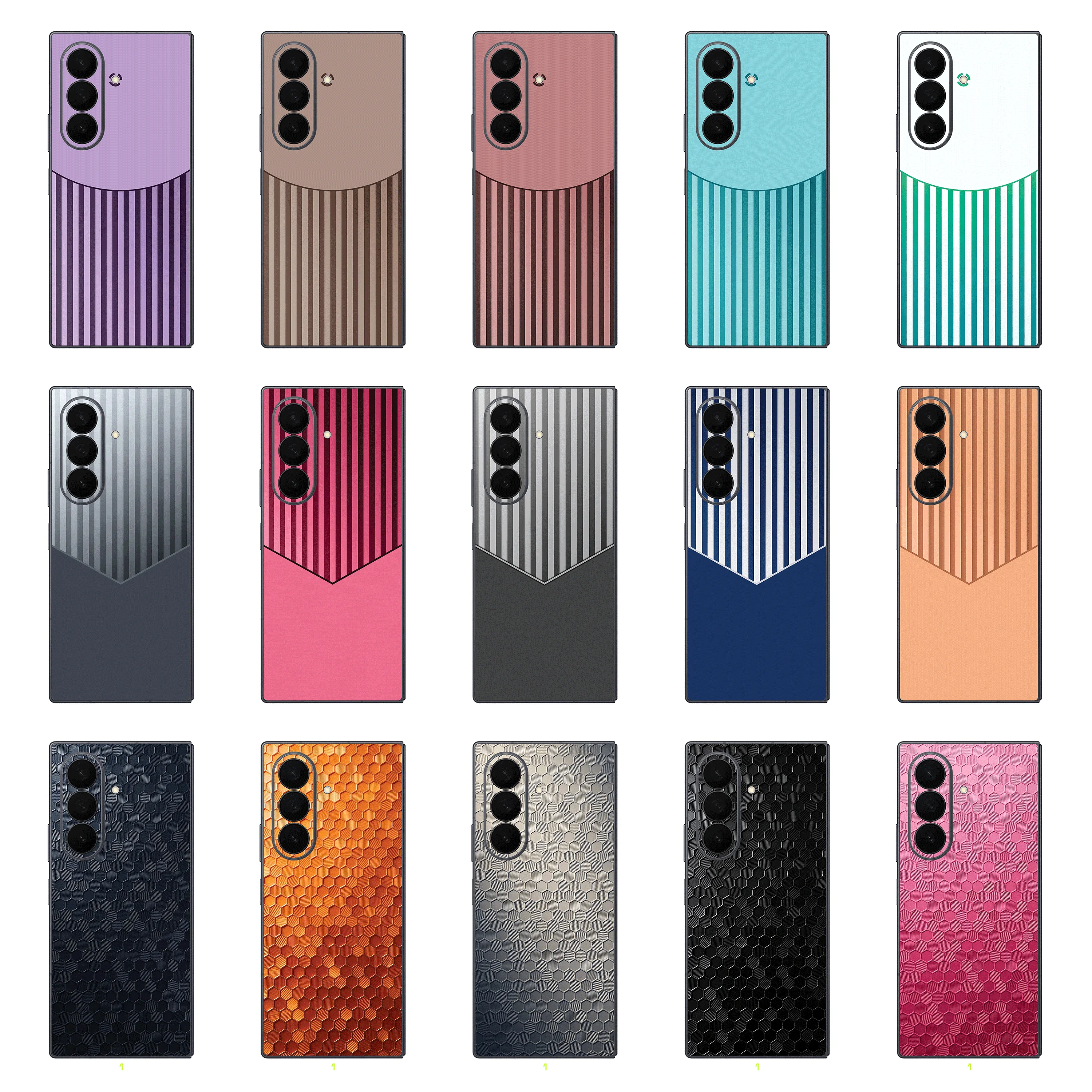New Colorful Anti-Scratch Stickers For Samsung Galaxy Z Fold 8 Ultra 8 7 6 5 4 Protective Decal Skin Cover Back Film