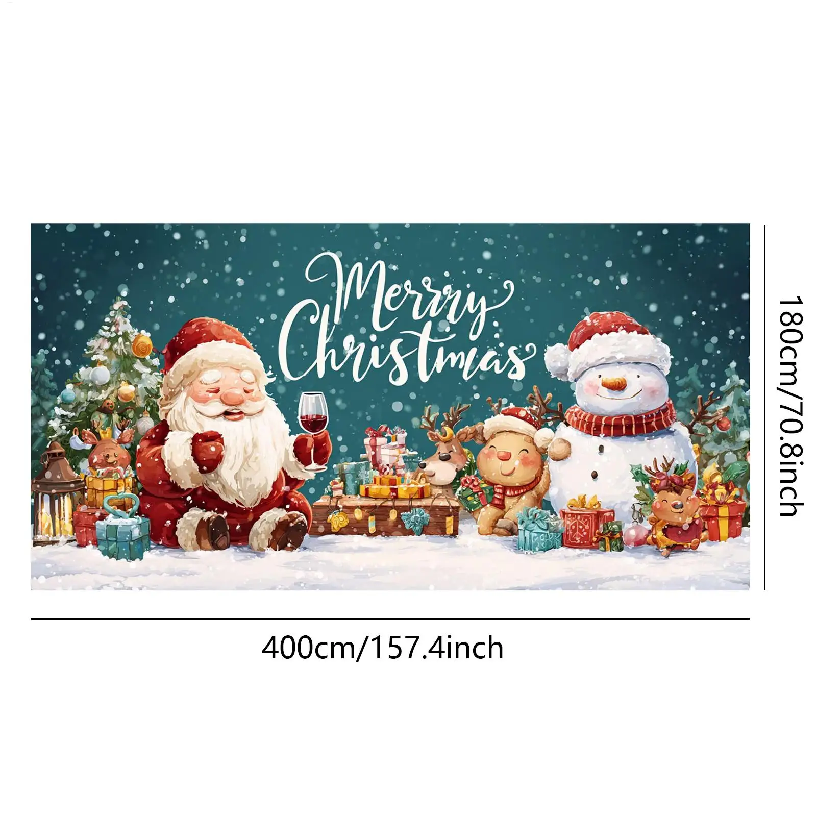 عيد الميلاد باب المرآب راية 13x6ft في الهواء الطلق عطلة ديكور كبير عيد الميلاد التصوير خلفية المنزل مكتب الطرف الجدار الديكور #6