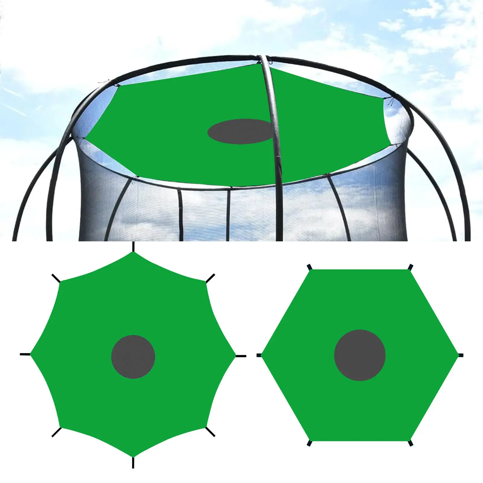 4/6/8/10/12/14ft trampoline shade Trampoline Sun Canopy Trampoline Cover Awning Trampoline Cover Canopy Trampoline Top Shade