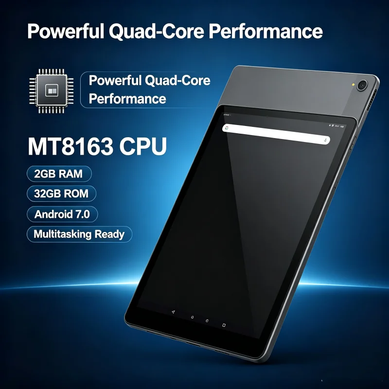 2026 Latest Tablets 10.1 Inch T10 Android 7.0 WIFI Micro USB 2GB RAM+32GB ROM P10 MT8163 CPU Powerful Quad-Core