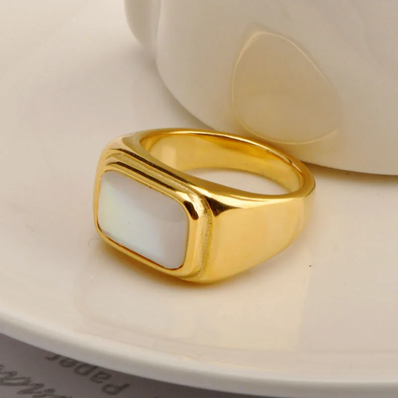 Designer Normcore Exaggerated Celi Style Gold Flat Ring Female Trendy Shell Same Style Ring