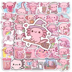 Kawaii Dieren Leuke Cartoon Axolotl Stickers Esthetische Kunst Decals Scrapbooking Label Dagboek Briefpapier Computer Koelkast PVC