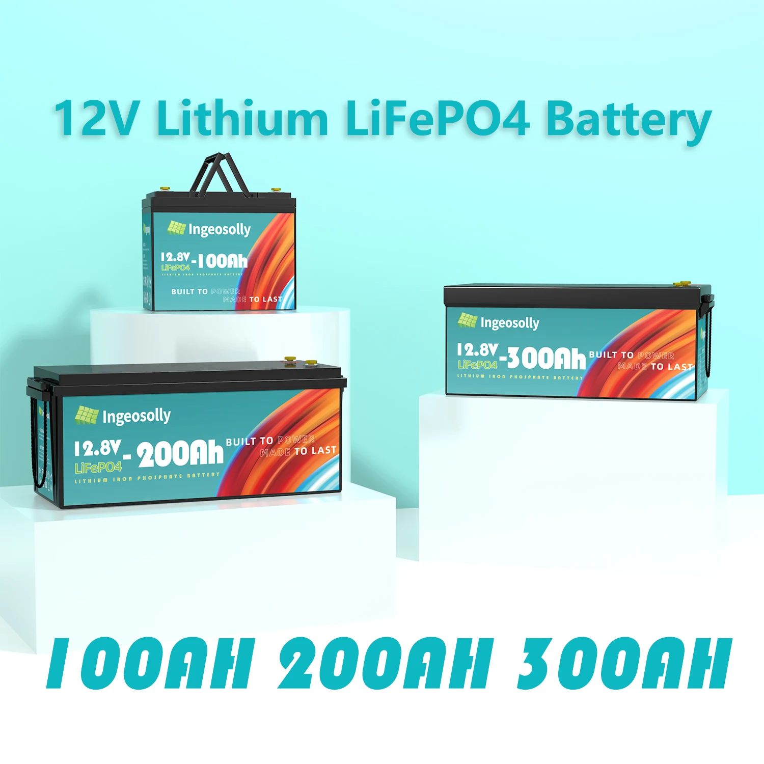 New 12V 300Ah 200Ah 100Ah 50Ah 24V Lifepo4 Battery 6000+ Cycle Pack battery For Solar System Home Storage EU US TAX FREE