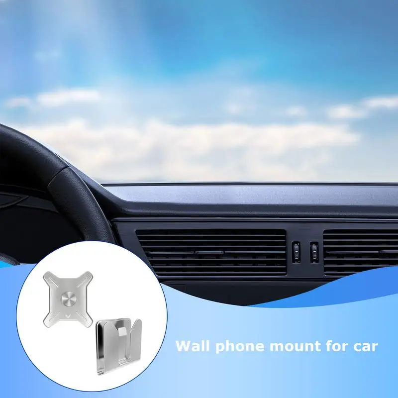 Wall Phone Holder Stainless Steel Cell Phone Small Holder Automobile Cell Phone Snap Type Holder Wall For Wall Kitchen