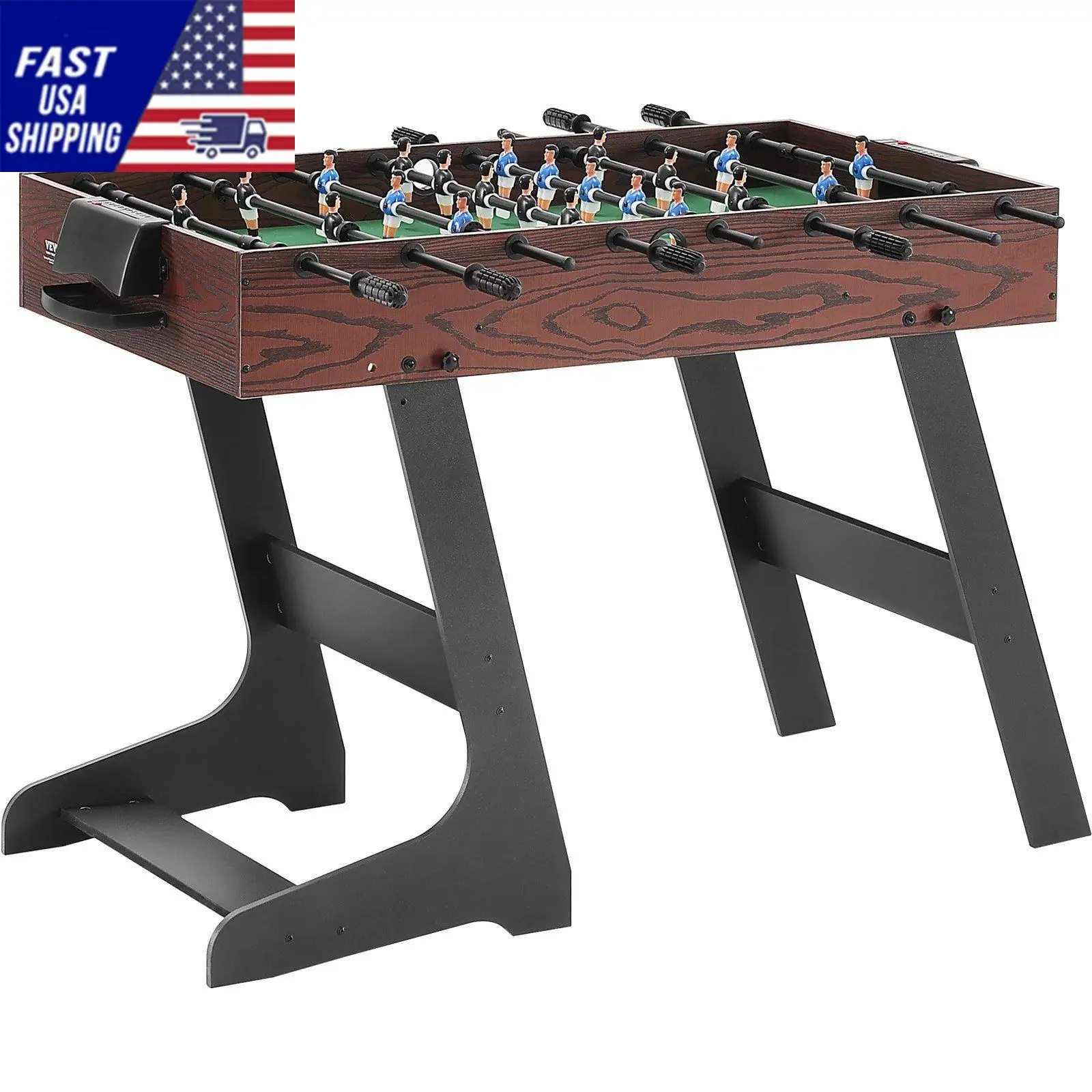 Folding Foosball Table, 42 inch Standard Size Foosball Table, Indoor Full Size Foosball Table for Home