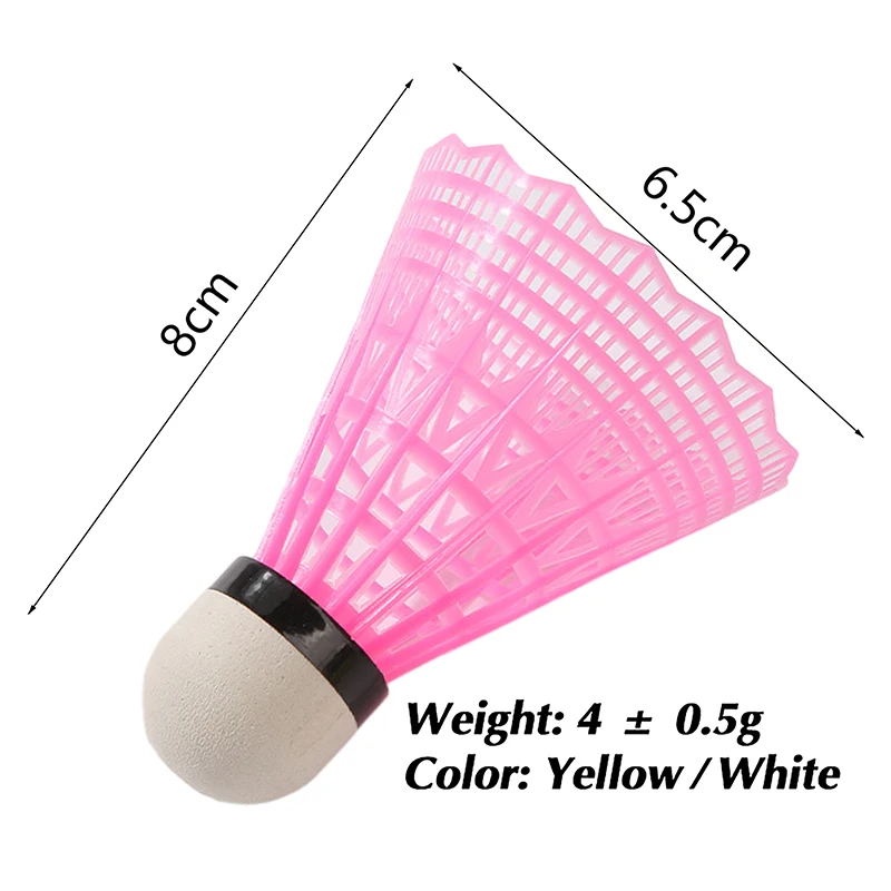 

【ST】1 Pc Outdoor Sports Pink Imitation Nylon Ball Durable Badminton Plastic Nylon Practice Balls Beginner Training Supplies