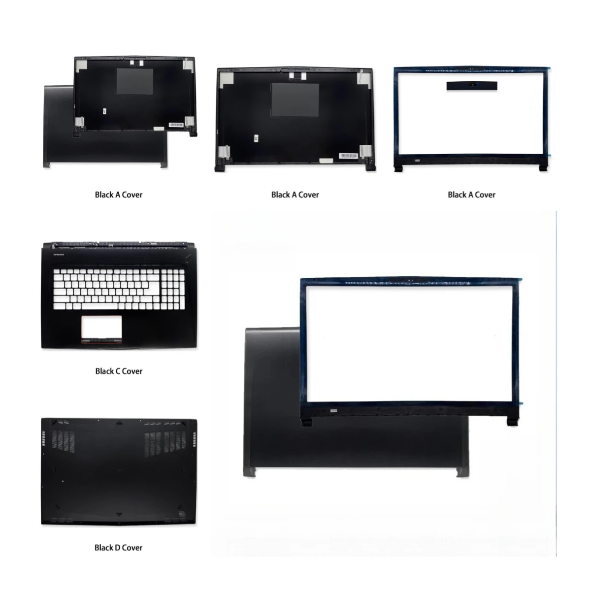 Replacement cover for gs73 gs73vr MS-17B1 MS-17B3 laptop lcd top rear cover front frame hinge cover palm rest bottom case 17.3