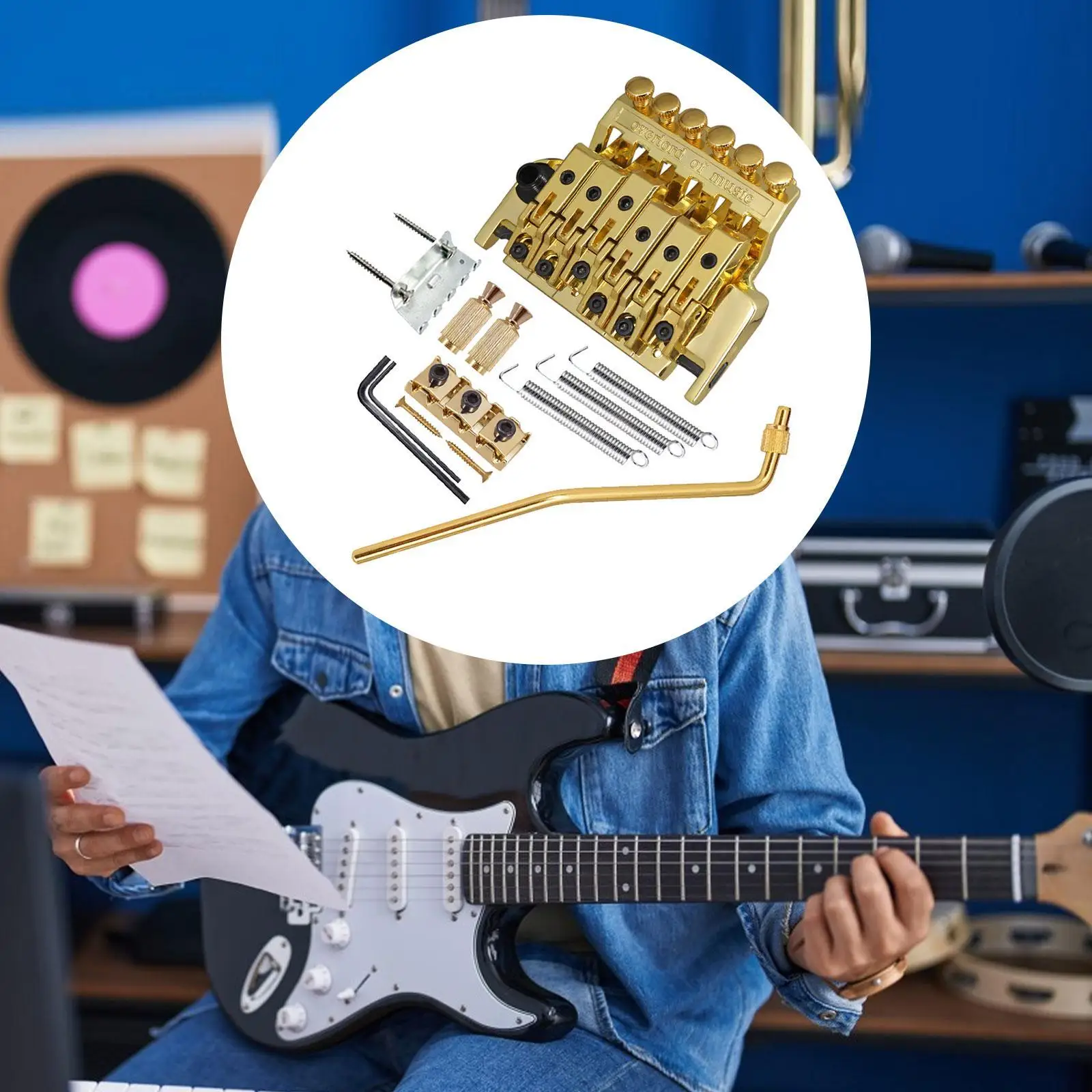 

Guitar Tremolo Bridge Professional Parts Strong Heavy Duty Metal Bass Bridge