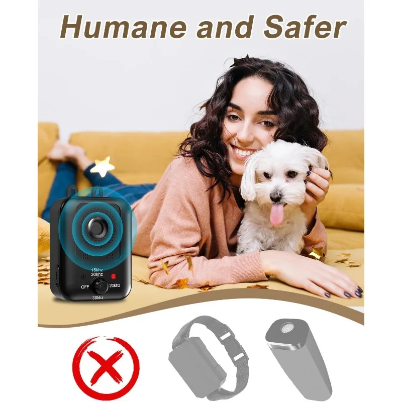 Dispositivo antiabbaio repellente per cani ad ultrasuoni Dispositivo di controllo abbaio per cani Dispositivo per smettere di abbaiare il cane