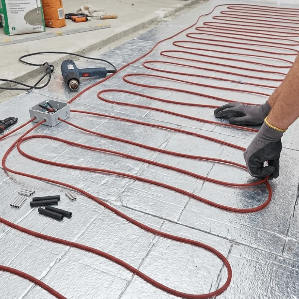 ​12K Carbon Fiber Heating Wire 33 Ohm/M 3mm Diameter Far Infrared Heating Cable Silicone Rubber Insulation