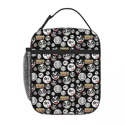 Kiss Band Pattern Insulated Lunch Bags Portable Lunch Container Thermal Bag Tote Lunch Box Work Picnic Food Storage Bags