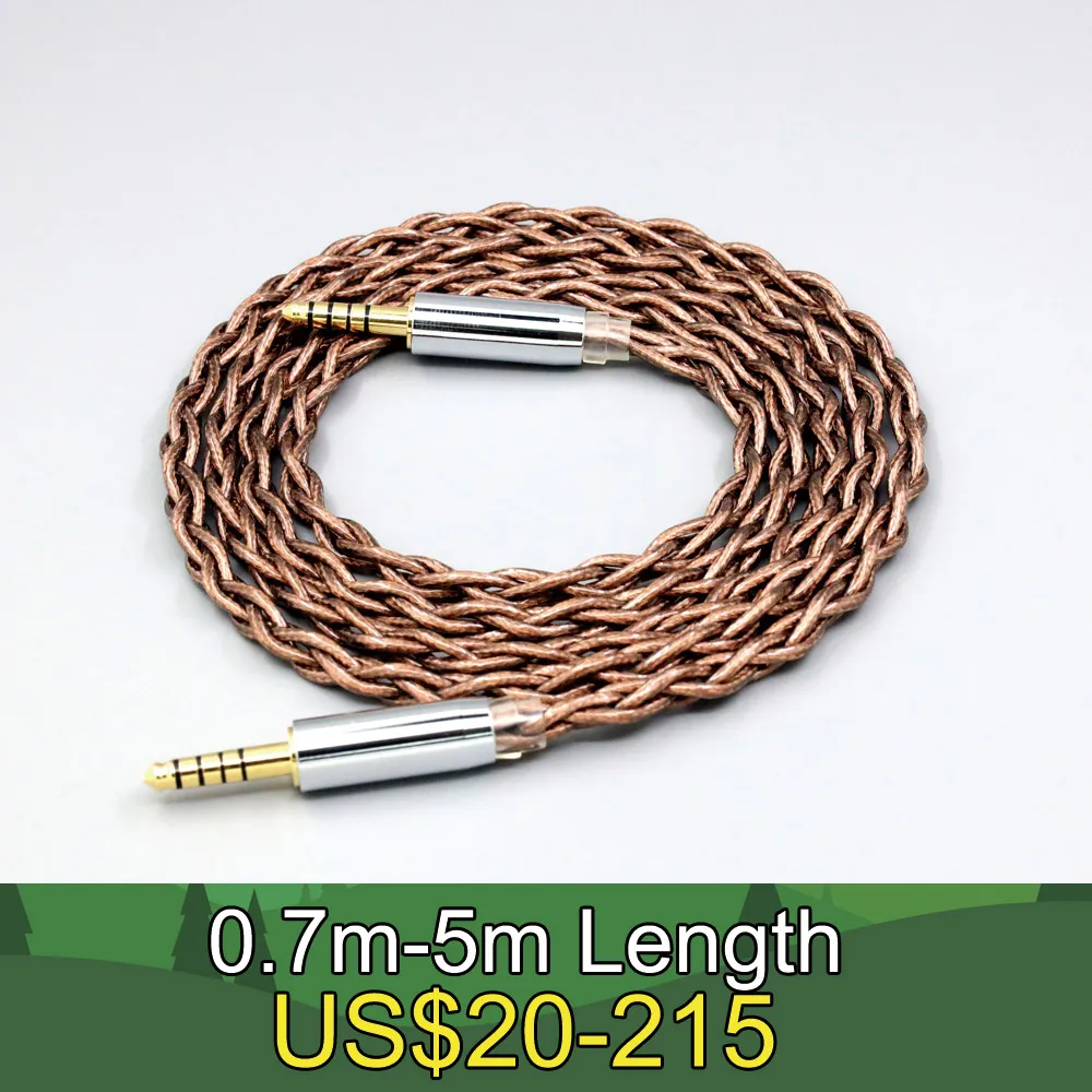 

99% 24k Gold 7n Pure Silver Graphene Shield Earphone Cable For 4.4mm Male to Male GND Connected Version LN008567