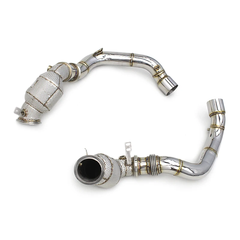 

OEM catted Exhaust Downpipe For BMW M8/X5M/X6M F91/F95/F96 Stainless Steel With Heat Shield High flow downpipe with catalyst
