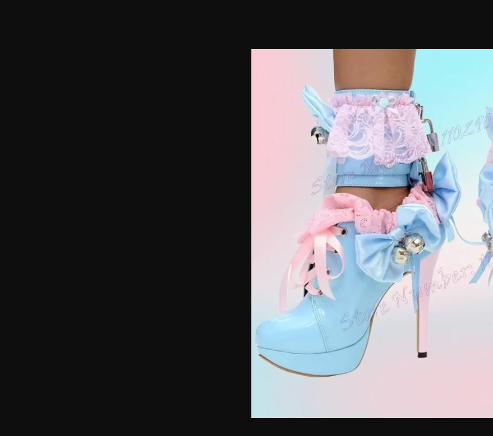 Rosa Bogen Knoten Plattform Stiefeletten Kreuz gebunden Spitze Dekor Schuhe für Frauen dünne High Heels sexy Schuhe 2024 Zapatos Para Mujere