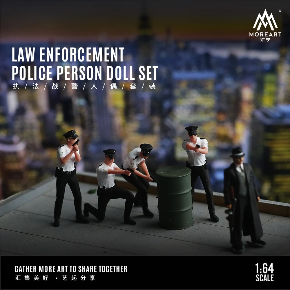 

TimeMicro x MoreArt 1:64 Law Enforcement Officers Resin Doll Set