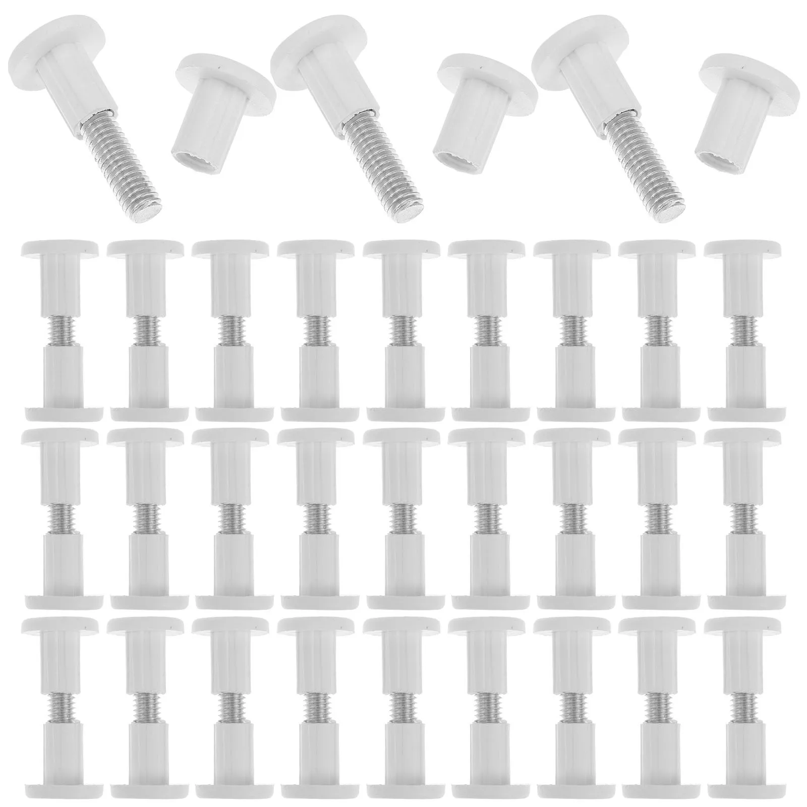 

50Pcs Board Fastener Hardware Set Durable Plastic Iron Furniture Board Fastener Quick Clamp Nut System Woodworking Joint