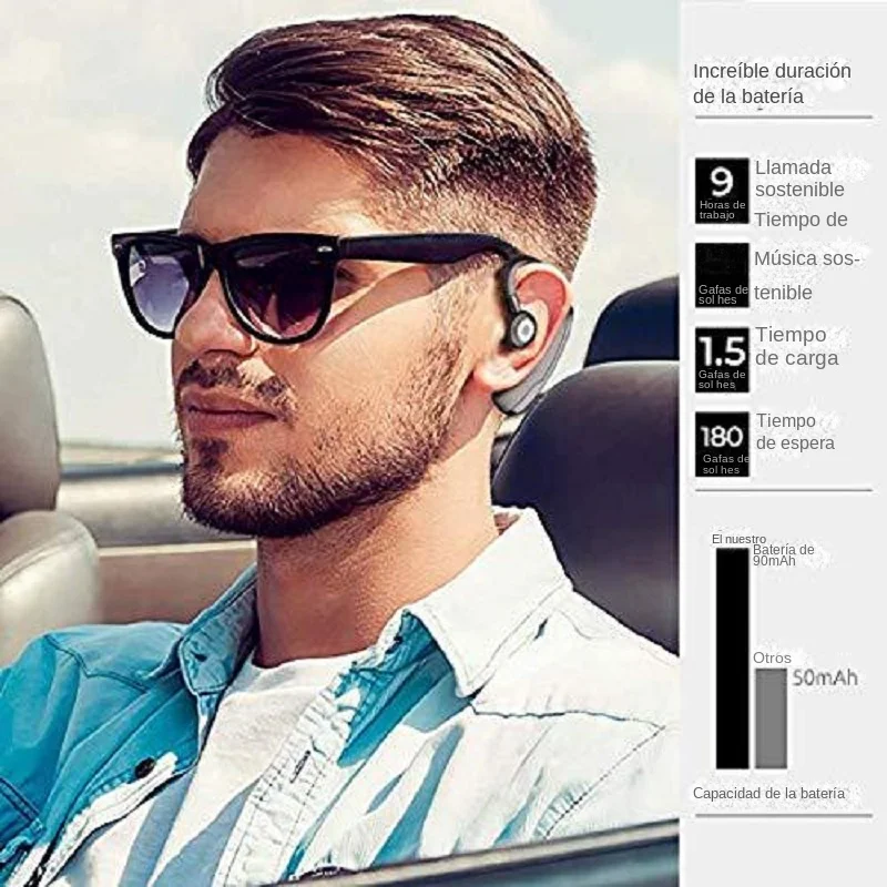 Wireless Bluetooth 5.2 Earphone Waterproof Sport Noise Reduction Headphone With HD Mic Mini Ear Hooks HiFi Stereo Music Earbuds view 5