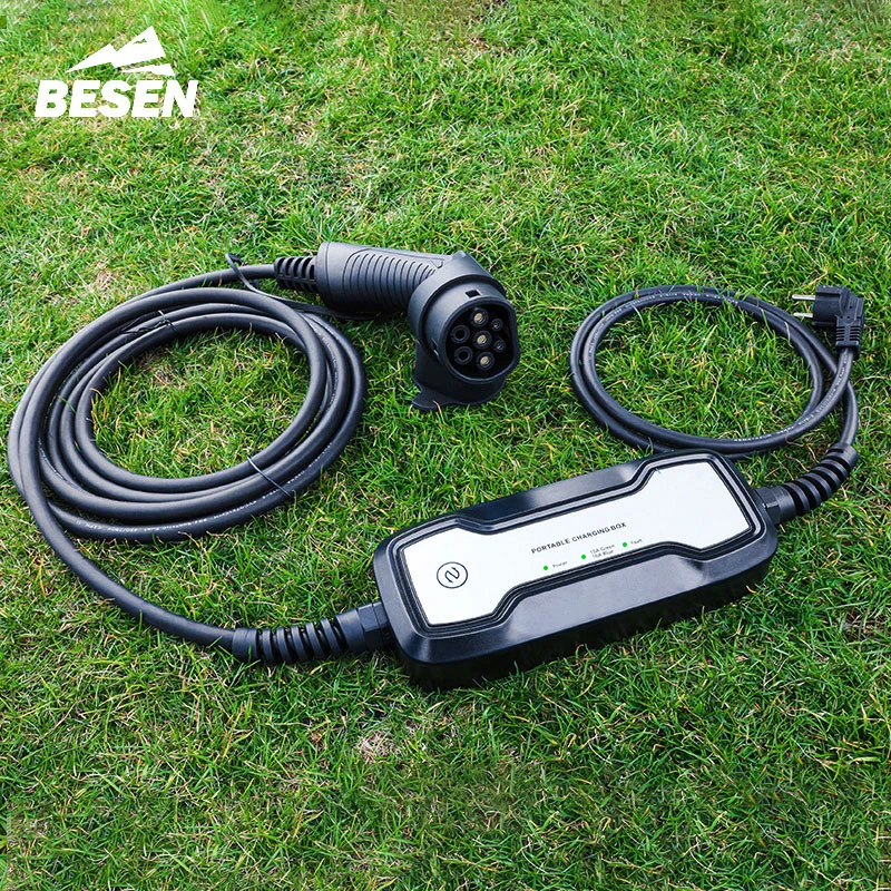 الشركة المصنعة EVSE 10A 16A المستوى 2 شاحن سيارات كهربائية محمول IP66 شحن السيارة الكهربائية مع المكونات Type1 أو Type2 #6