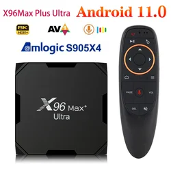 Dispositivo de TV inteligente X96 Max Plus, decodificador con Android 11, Amlogic S905X4, compatible con AV1, 8K, reproductor de TV por Internet, novedad de 2022