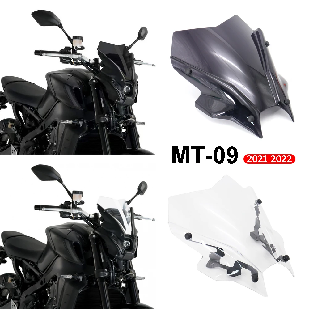 

Мотоциклетные аксессуары для Yamaha MT-09 MT09 FZ09 FZ-09 2021 2022, ветровое стекло, спортивный солнцезащитный козырек, ветровое отражение