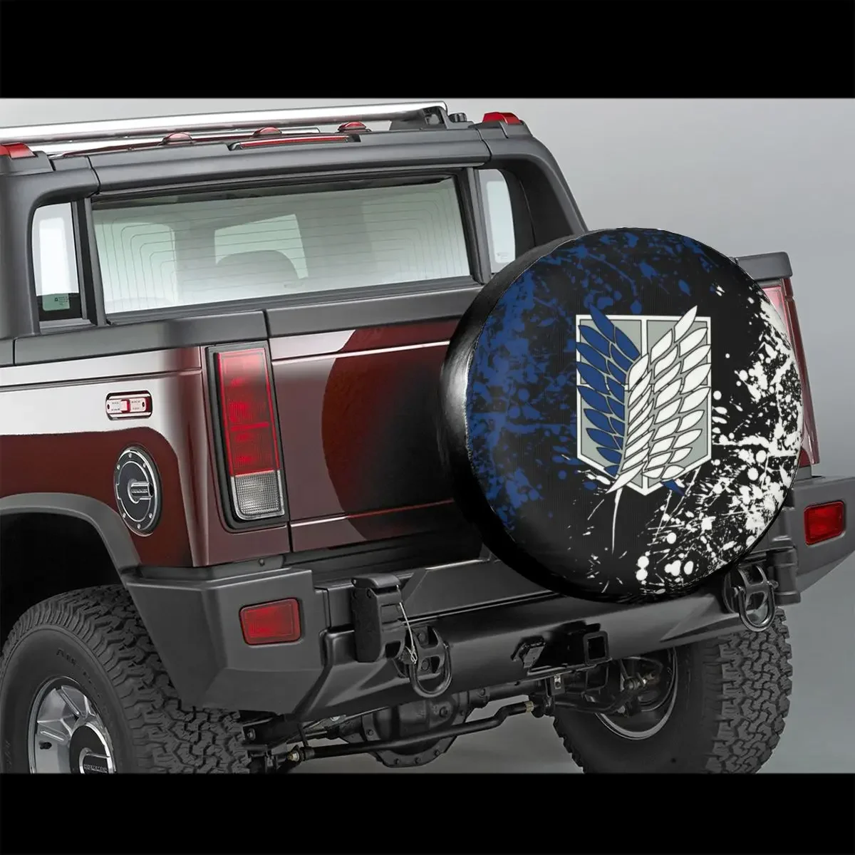 Attack On Titan Spare Tire Cover for Suzuki Mitsubish Custom Anime Manga Dust-Proof Car Wheel Covers 14