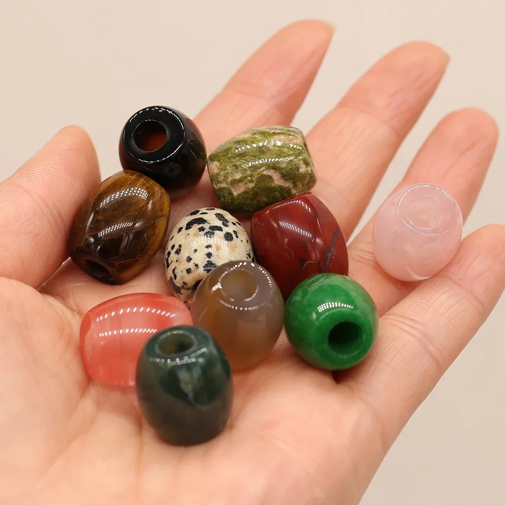 

Wholesale Natural Stone Long Large Hole Bead Pendant Ornament For Jewelry Making Necklace Accessory Decor Gift 10PCS