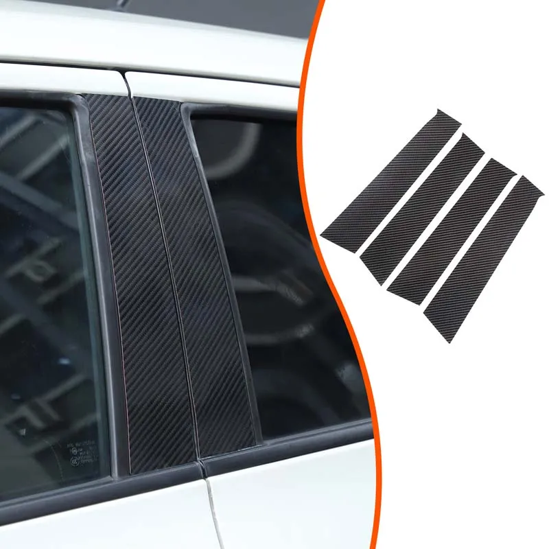 

For 2011-2019 Nissan JUKE Infiniti ESQ Dry Carbon Fiber Car Window Center Pillar B-Pillars Cover Trim Sticker Car Accessories