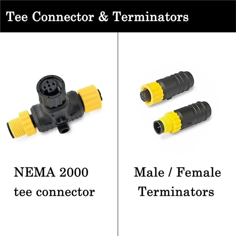 Starter Kit NMEA 2000 N2K Network For Lowrance Simrad Garmin Devices- Backbone Cables, Drop Cables, Single Tees Included-A97E