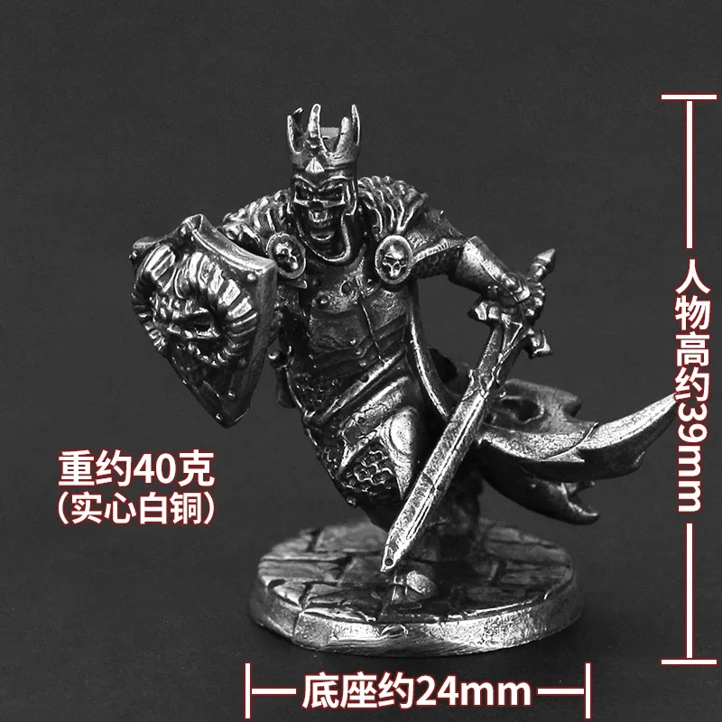 Cupronickel Dämon Skelett König Krieger Statue Action-figuren Miniatur Modell Spielzeug Dekoration Beliebte Spiel Charakter Statue