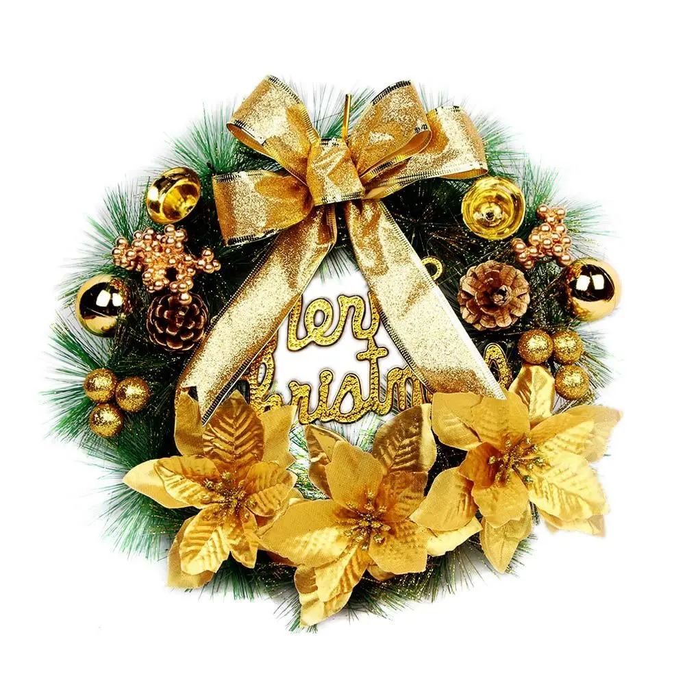 

Hanging Ornaments Christmas Tree Decor Door Decor Bell Wreaths Christmas Wreath PVC Garlands Door Hanging Merry Christmas