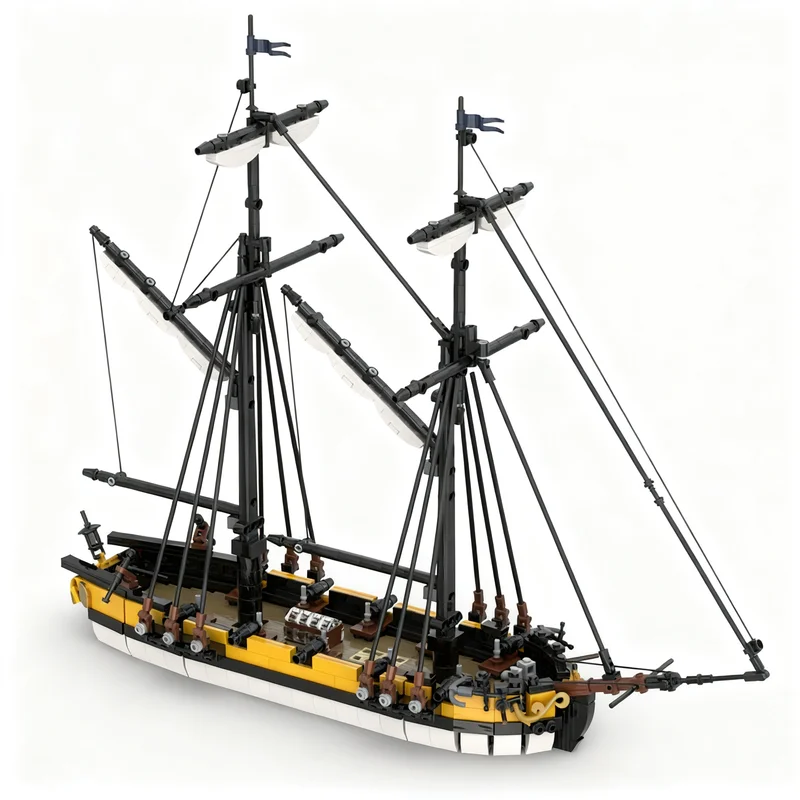 

1383PCS MOC Pirate Sailing Ship HMS Dart Model DIY Creative Ideas Child Toy Assembly Puzzle Birthday Gift Custom Kids Building