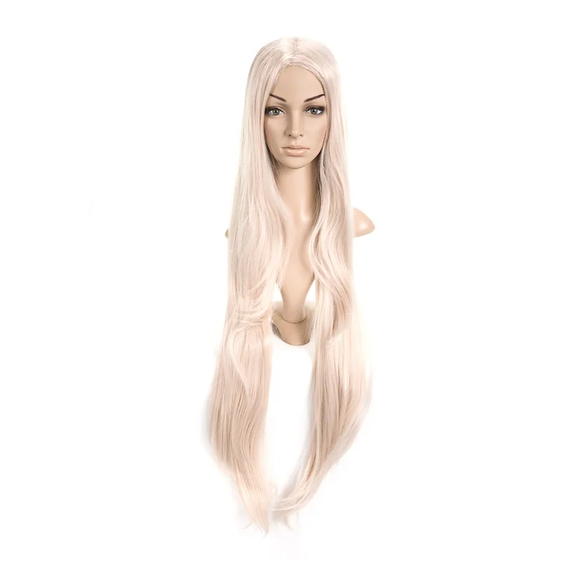 Blondish White Extra Long Length Cosplay Costume Wig