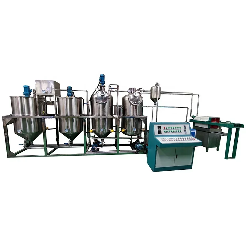 In Stock Small Scale cooking oil refinery plant crude palm red oil refinery machine