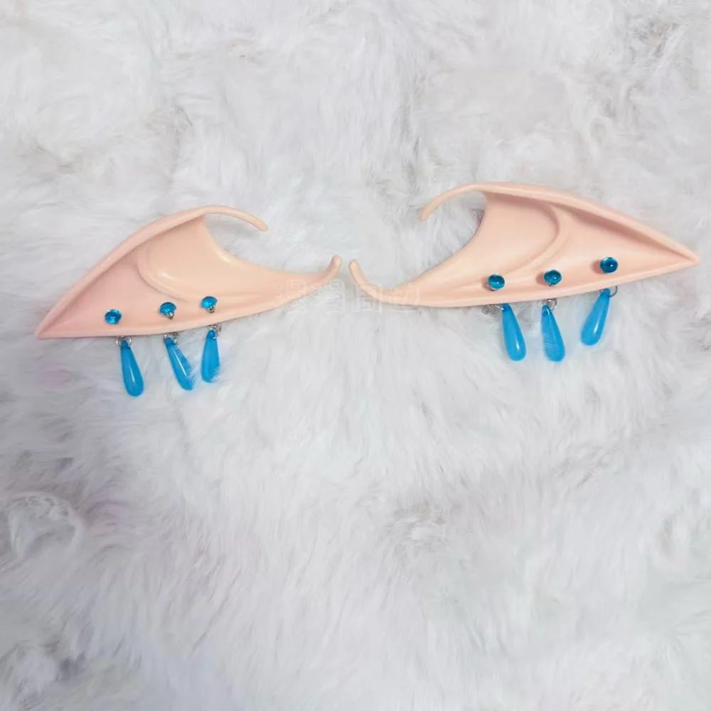 Cartethyia Wuthering Waves Cosplay chapeaux longue corne Fleurdelys oreilles d'elfe femmes Halloween fête jeu de rôle accessoires coiffure