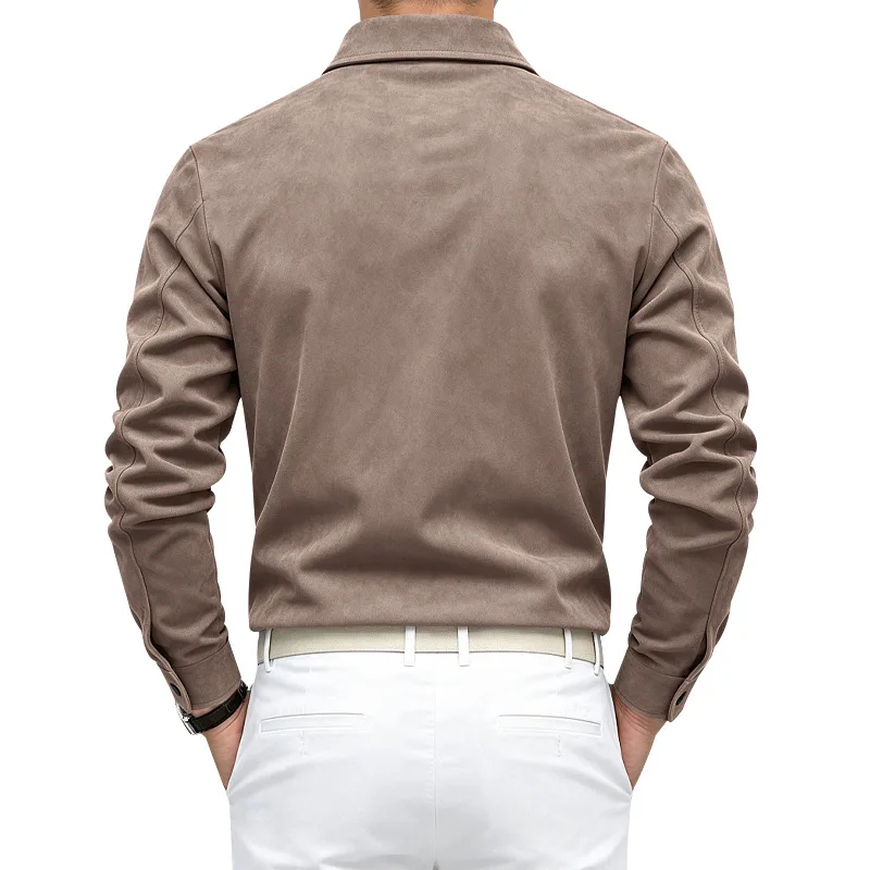 2026 Herren-Wildlederjacke und -hemd für Herbst und Winter, Arbeitskleidung mit geradem Schulteransatz, mehrfarbige Oberbekleidung, modisches Hemd! – Detail 39