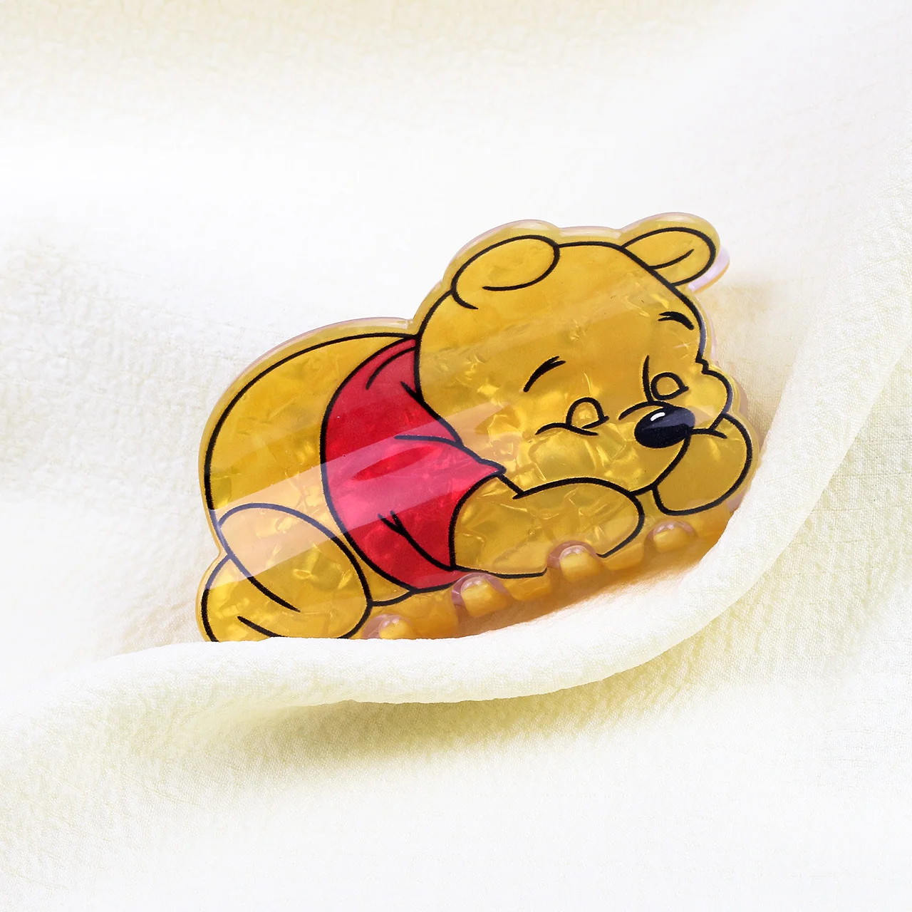 Pinza para el pelo de Winnie the Pooh de Disney, accesorios decorativos para el cabello, horquillas prácticas para el día a día para fijar el cabello
