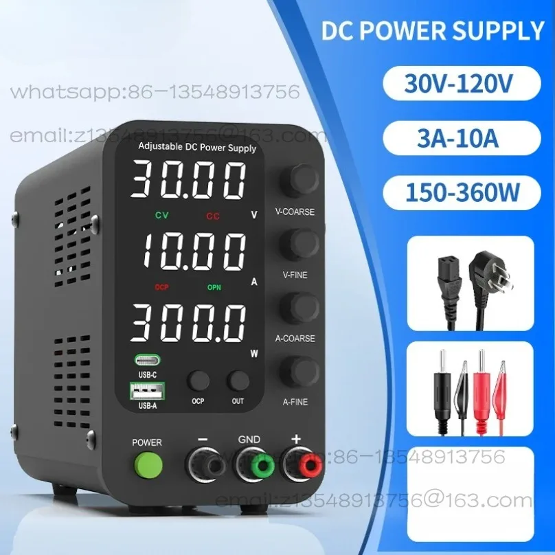 

Регулируемый блок питания постоянного тока 30В/60В 5А/10А для обслуживания и зарядки ноутбуков и мобильных телефонов SPS3010